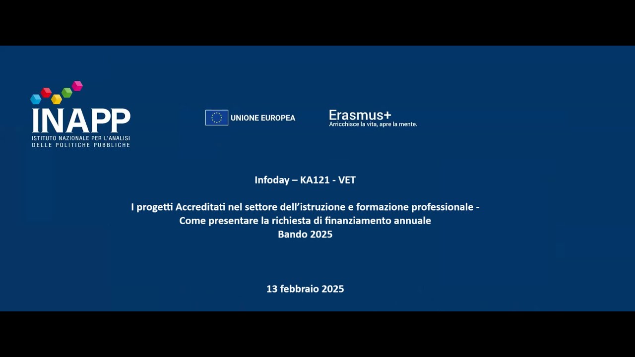13.2.2025 - I progetti Accreditati VET - Come presentare la richiesta di finanziamento annuale