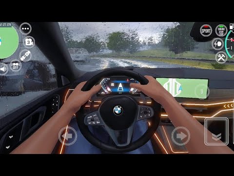 Driving School Simulator EVO: BMW X7  Realistic Rainy and Nighttime Drive 