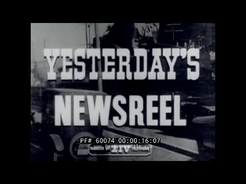 YESTERDAY'S NEWSREEL  HOWARD HUGHES H-1 RACER AIRPLANE   RHINELAND WATCH 60074