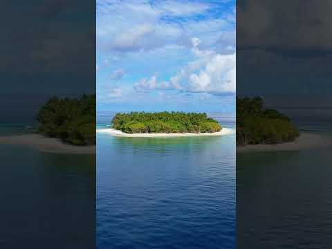 Aerial view of Maldives island