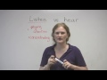 English Vocabulary - Listen & Hear - What’s the difference? 