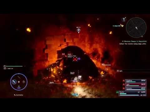 FINAL FANTASY XV - Lakhmu Flan Boss Fight Lv. 61 & Hyper Magnum Pistol l PS4 Pro