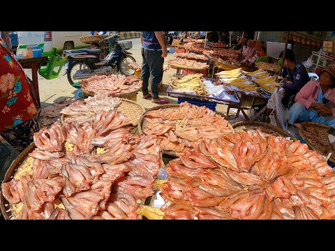 Incredible Walking Tour of Phnom Penh's Wholesale Dried Fish Market in CAMBODIA
