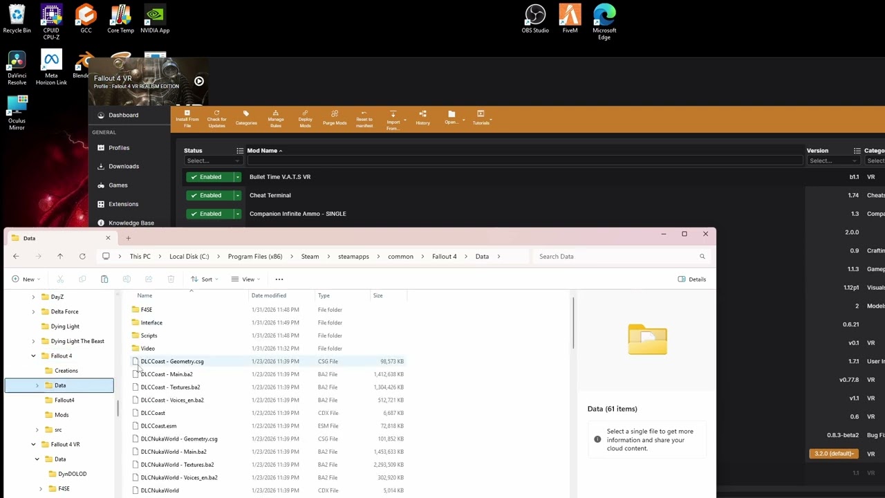 FALLOUT 4 VR FULL SETUP GUIDE MODS AND DLC *CHECK DESCRIPTION*