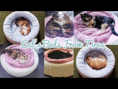 Transforming Tires Into the Cuttest Cat's Beds