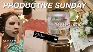 7 AM PRODUCTIVE SUNDAY VLOG | healthy dessert recipes, viral overnight facial mask, cleaning