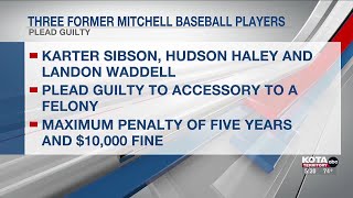 3 former Mitchell baseball players plead guilty