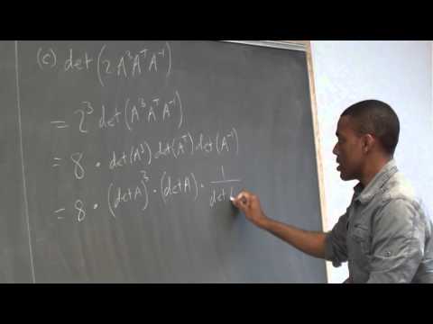 Math 392 Lecture 24 - Properties and theorems for determinants and the beginning of inverses