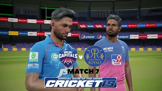 DC vs RR - Match 7 | Vivo IPL 2021 Cricket 19 PC Gameplay 1080P 60FPS