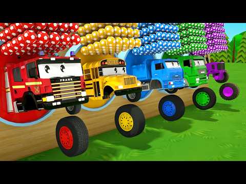 Super Simple Songs - Baby shark - Find the right wheel for each car - Baby Nursery Rhymes