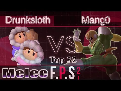 Drunksloth (Ice Climbers) vs. C9|Mang0 (C. Falcon) - Melee Top 32 - FPS2
