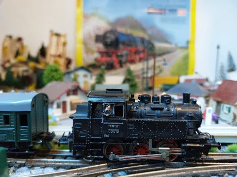 Trix Express Kleinanlage aus Zugpackung von 1962 + Faller AMS einspurig