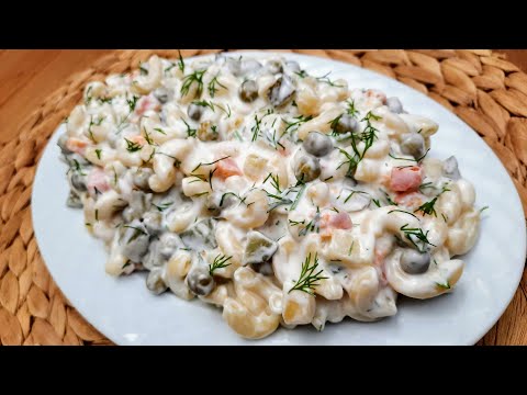 Makarna Salatası Nasıl Yapılır Pratik Garnitürlü Makarna salatası Tarifi / Salata Tarifleri