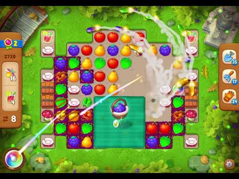 GardenScapes Level 2720 no boosters (15 moves)