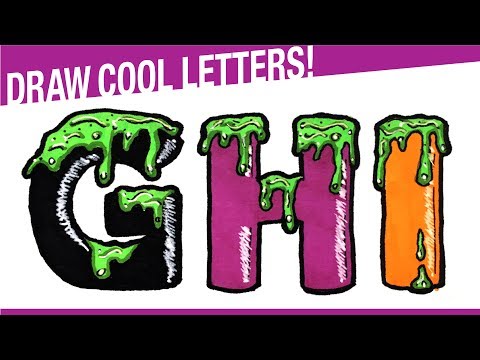 How To Draw Letters GHI! How To Draw Letters In A Cool...