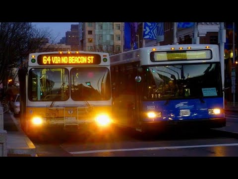 Riding MBTA route 64 outbound to Oak Square. (announcements only)