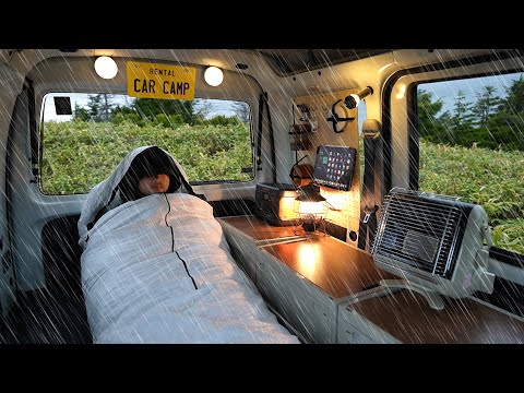 [Snow,Rain,Fog] Solo car camping in the rain. Highest altitude point.