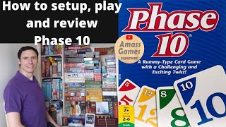 Phase 10 card game - how to setup, play and review.   Rummy * Amass Games * family card app