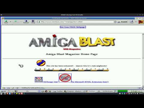 ArcaOS 5.1 OS/2 Retro Surfing AROS and AmigaOS Sites Featuring Music playing  Albatros ,WinGroove!