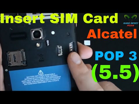 Alcatel One Touch Pop 3 (5.5) Insert the SIM card