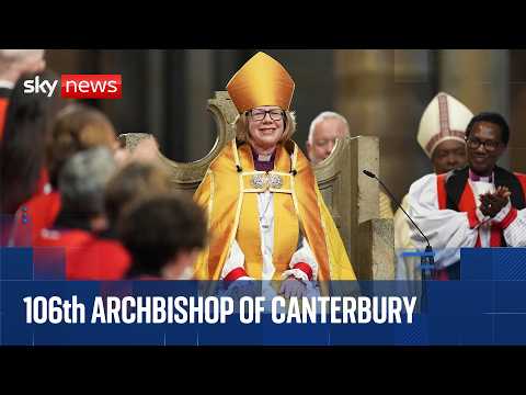 Dame Sarah Mullally installed as Archbishop of Canterbury