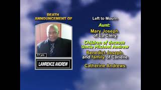 Lawrence Andrew ~ Long Obituary