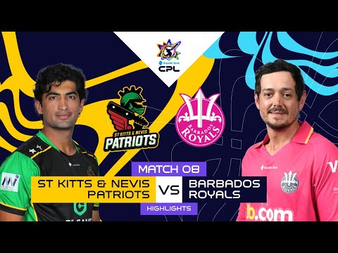 Highlights | St. Kitts and Nevis Patriots vs Barbados Royals | CPL 2025