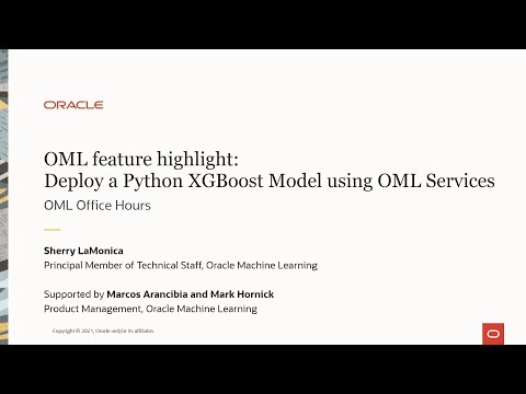 OML feature highlight: Deploy an XGBoost Model using OML Services