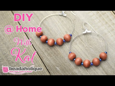 How to Add Beads to an Open Wire Frame Beadable Hoop