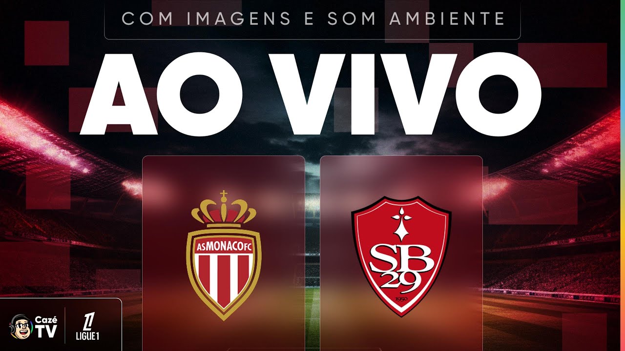 AO VIVO E COM IMAGENS (SOM AMBIENTE): MÔNACO X STADE BRESTOIS | LIGUE 1 2025/2026 | 26ª RODADA