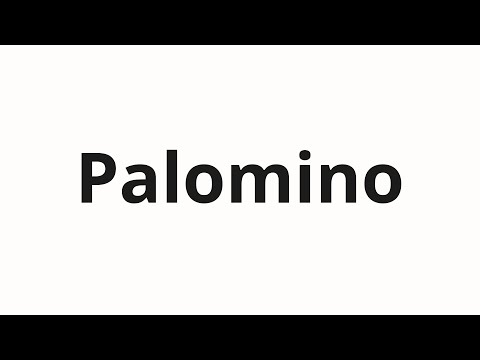 How to pronounce Palomino