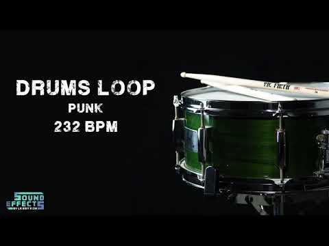 FREE DRUMS LOOP - Punk Rock - 232 BPM 🥁