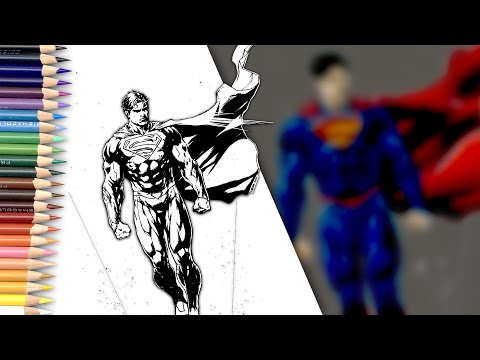 The Amazing SUPERMAN Coloring Page | Classic Superman Coloring Page [NCS Release]
