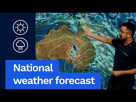 National Weather Forecast: Showers continue in the east, and in south-west WA
