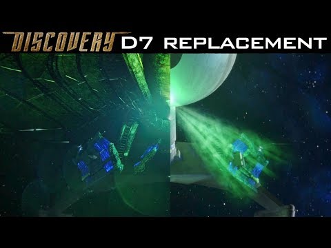 Klingon D7 Canon CGI Replacement Scene -  ST - Discovery
