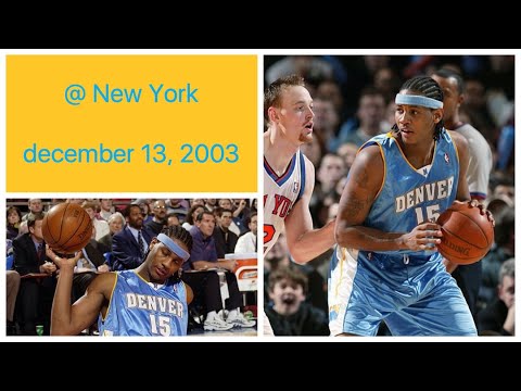 Carmelo Anthony 25 pts @ New York Knicks Highlights (december 13, 2003)