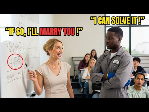 “Solve This Equation and I’ll Marry You” Professor Laughed — Then Froze When the Janitor Solved It