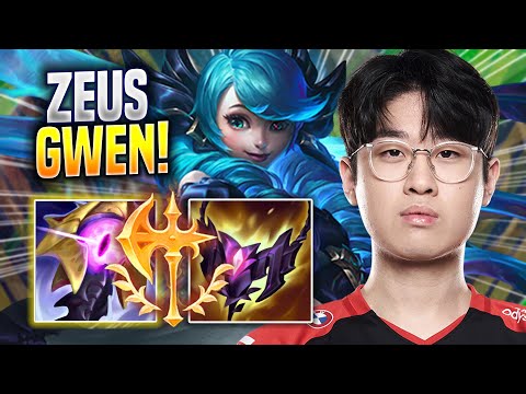 ZEUS IS INSANE WITH GWEN! - T1 Zeus Plays Gwen TOP vs Kennen! | Season 2023