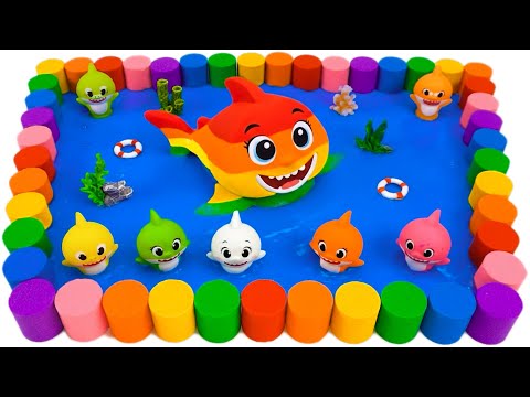 How to make Shark Pool with Kinetic Sand & Cutting ASMR 🌈 Kinetic Sand ASMR