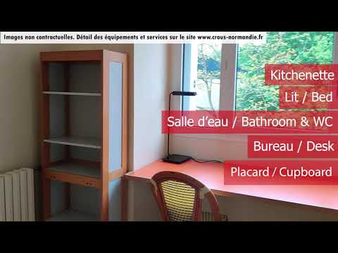 Logement Studio/T1 de 20m² - Résidence PLEIADE -Mont Saint Aignan - Crous Normandie