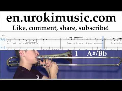 Trombone lessons Lana Del Rey - Young And In Love Sheet Music Tutorial Part#2 um-hli352