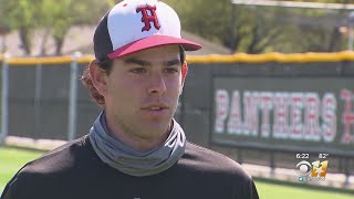North Texas Top High School Prospect Ryan Prager Gives It His All On The Mound