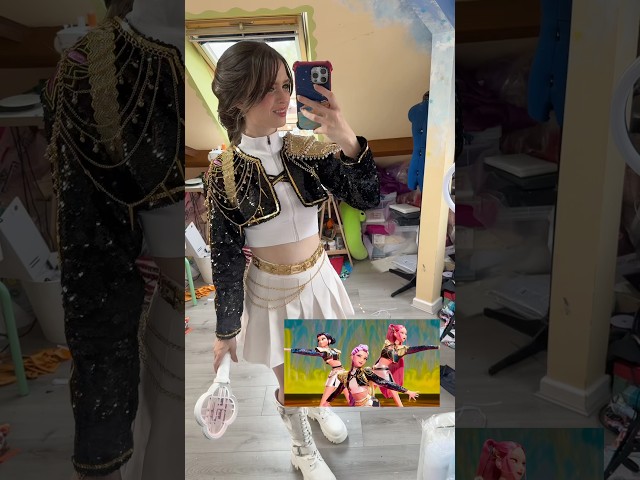 Vídeo relacionado con JJZENKD Demon Hunters Disfraz para niña, disfraz de anime, cosplay con chaleco, chaqueta, pantalones cortos/faldas, disfraz infantil de estrella del pop de Demon para cumpleaños, carnaval, fiesta (120