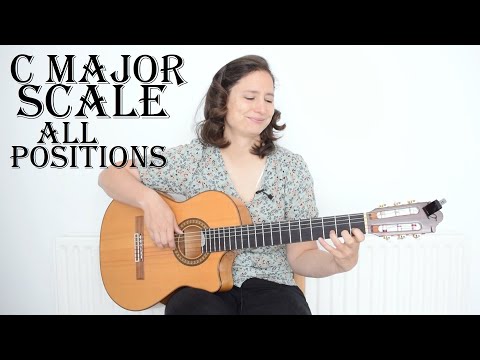 Learn all positions of the C major guitar scale and start improvising all over the fret board