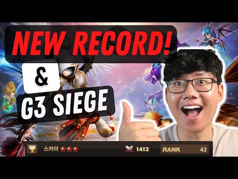 Ended RANK 43 G3! First Tournament Style Siege Battle VS Eighth Eye - Summoners War
