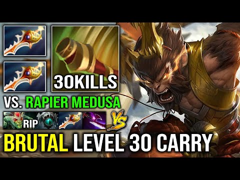 EVEN Rapier Medusa Can't Stop this LEVEL 30 Monkey King | WTF Tree Jump Crazy Jingu DPS DotA 2
