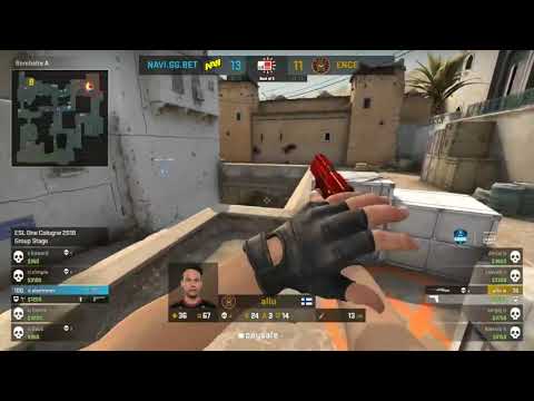 ENCE Allu GOD 1v5 ACE Clutch vs NaVi [Map1/Dust2]  - ESL One Colonge 2018