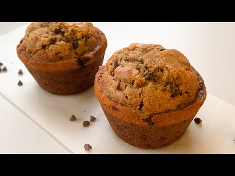 BEST Banana Chocolate Chip Muffins for 2 | MOIST Banana Bread Muffins Recipe