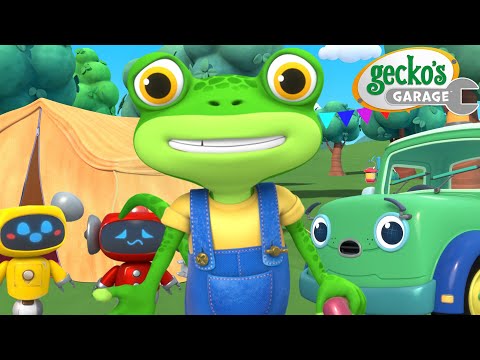 Camping Catastrophe!! | Gecko's Garage | Cartoons For Kids | Toddler Fun Learning