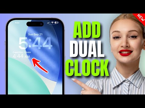 How to set dual clock in iphone lock screen ios 26